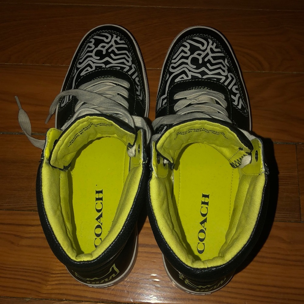 COACH Keith Haring hi-top sneakers collab sz 9